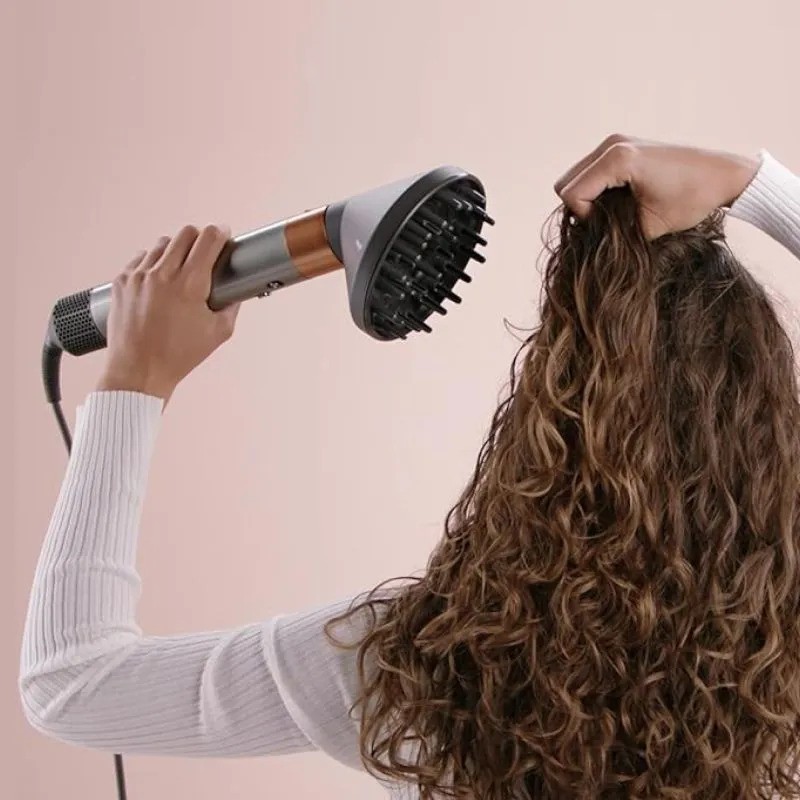 Стайлер Dyson Airwrap Complete Long Diffuse HS05 (с диффузором и гребнем, никель/медный)