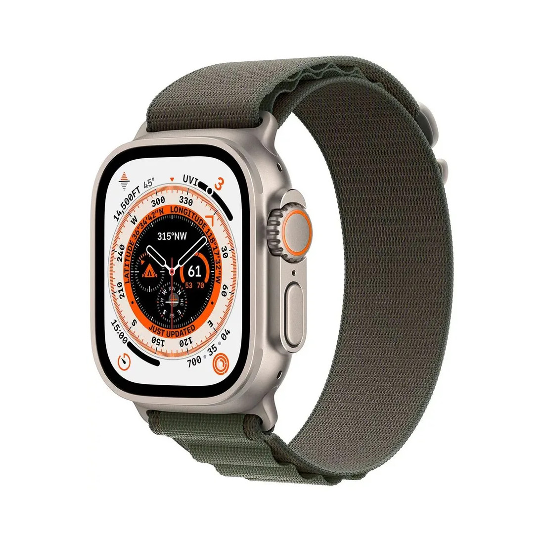 Умные часы Apple Watch 8 Ultra Titanium Case with Green Alpine Loop Small (49mm, зеленый)
