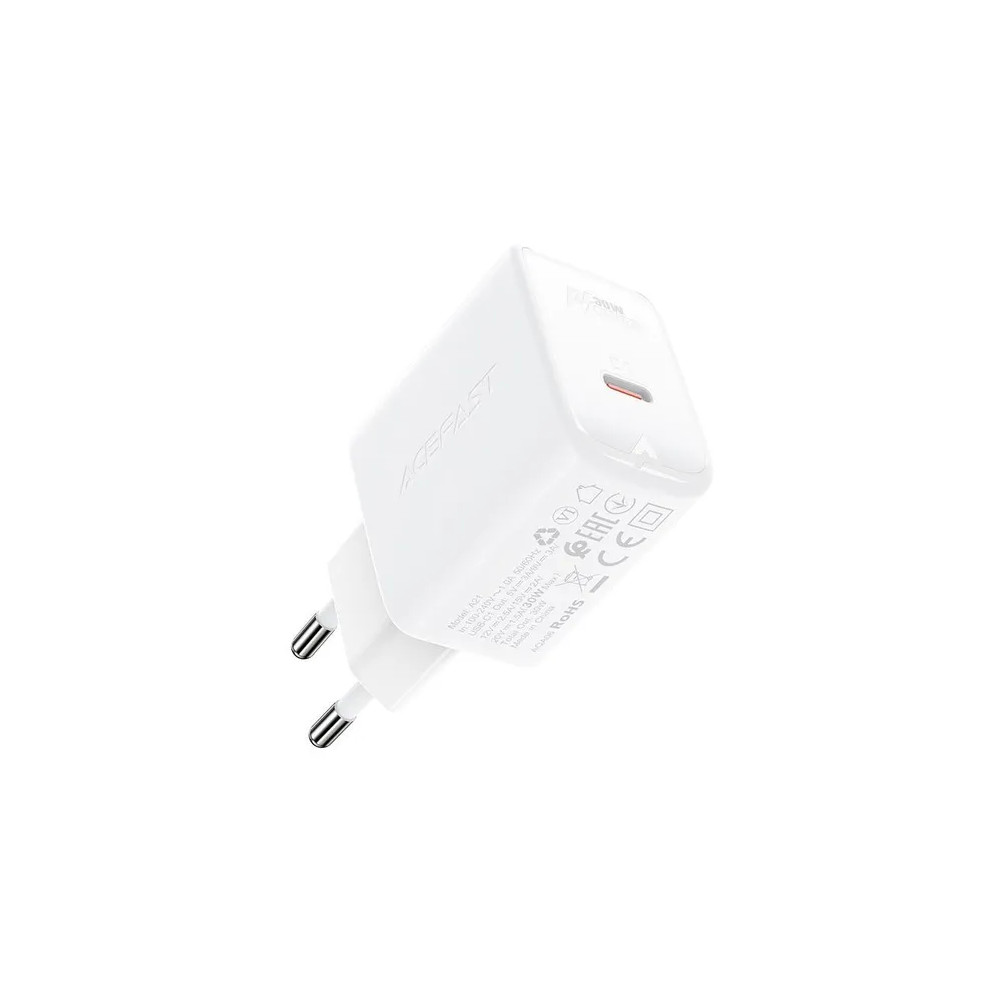 Зарядное устройство ACEFAST A21 30W GaN single USB-C (белый)