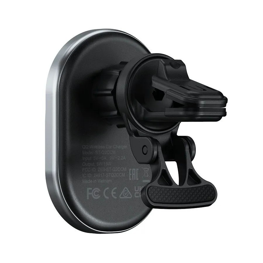 Автомобильное беспроводное зарядное устройство Satechi Qi2 Wireless Car Charger 15W (серый)