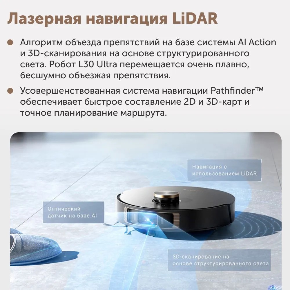 Робот-пылесос Dreame L30 Ultra (черный)