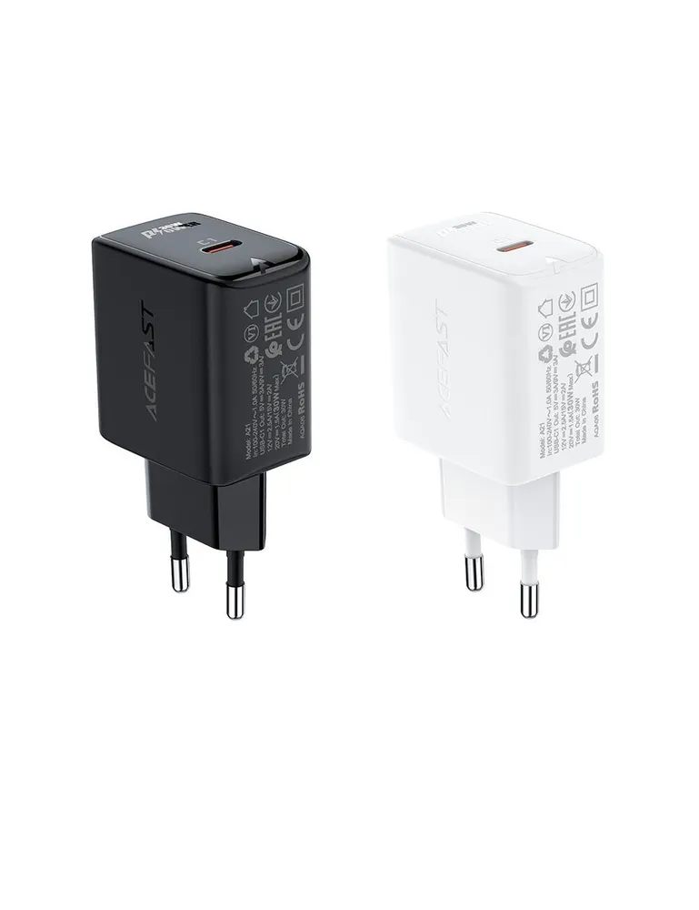 Зарядное устройство ACEFAST A21 30W GaN single USB-C (белый)