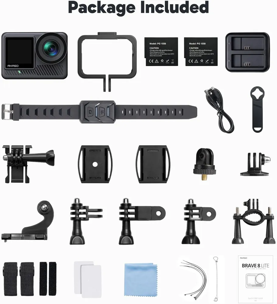 Экшн-камера AKASO BRAVE 8 Lite (серый)