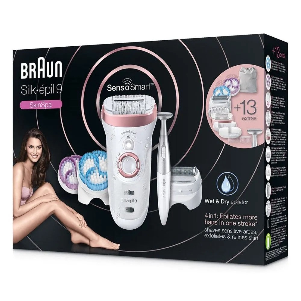 Эпилятор Braun Silk-epil 9 SkinSpa SensoSmart 9/980 (белый/розовое золото)