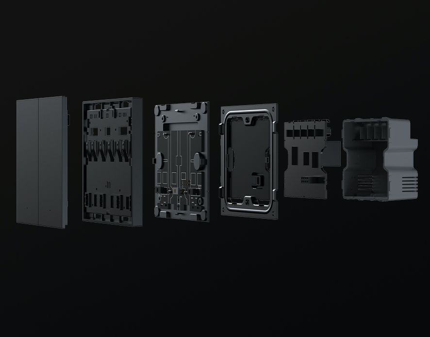 Выключатель Yeelight Pro E20 (проводной, 3 клавиши, серый)