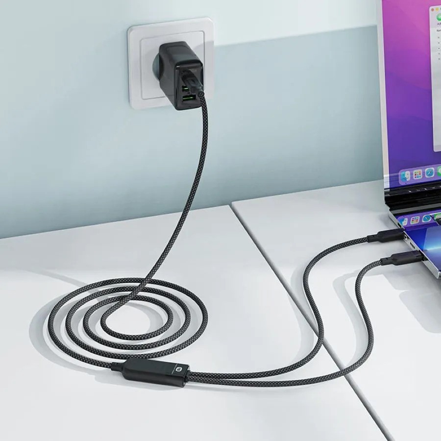 Кабель ACEFAST C5-11 USB-C на 2xUSB-C 100W (черный)