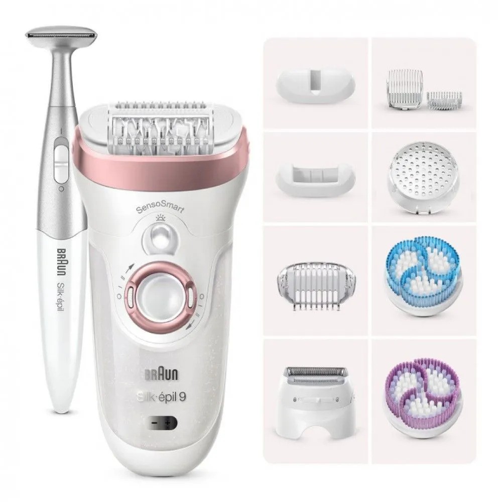 Эпилятор Braun Silk-epil 9 SkinSpa SensoSmart 9/980 (белый/розовое золото)