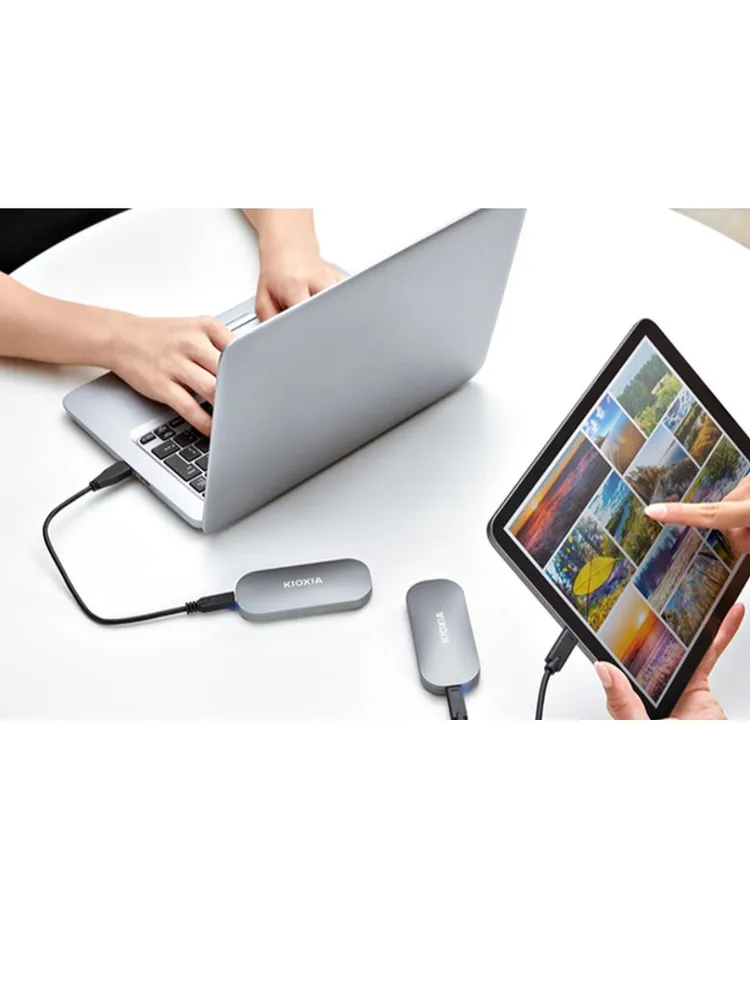 Внешний SSD накопитель KIOXIA Exceria Plus (2 ТБ, серый)