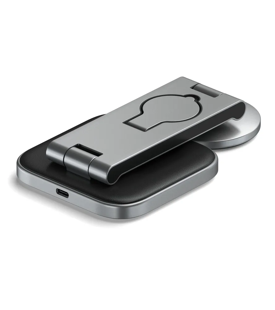 Беспроводное зарядное устройство Satechi 3-in-1 Foldable QI2 Wireless Charging Stand (серый)