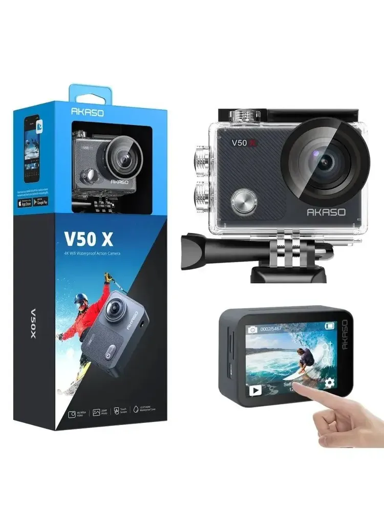 Экшн-камера AKASO V50 X (серый)