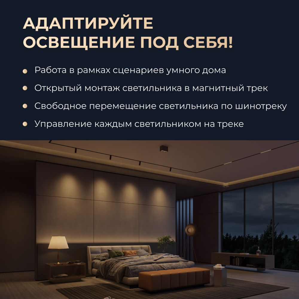 Трековый светильник Yeelight Pro E20 (магнитный, линейный, 60 см, черный)