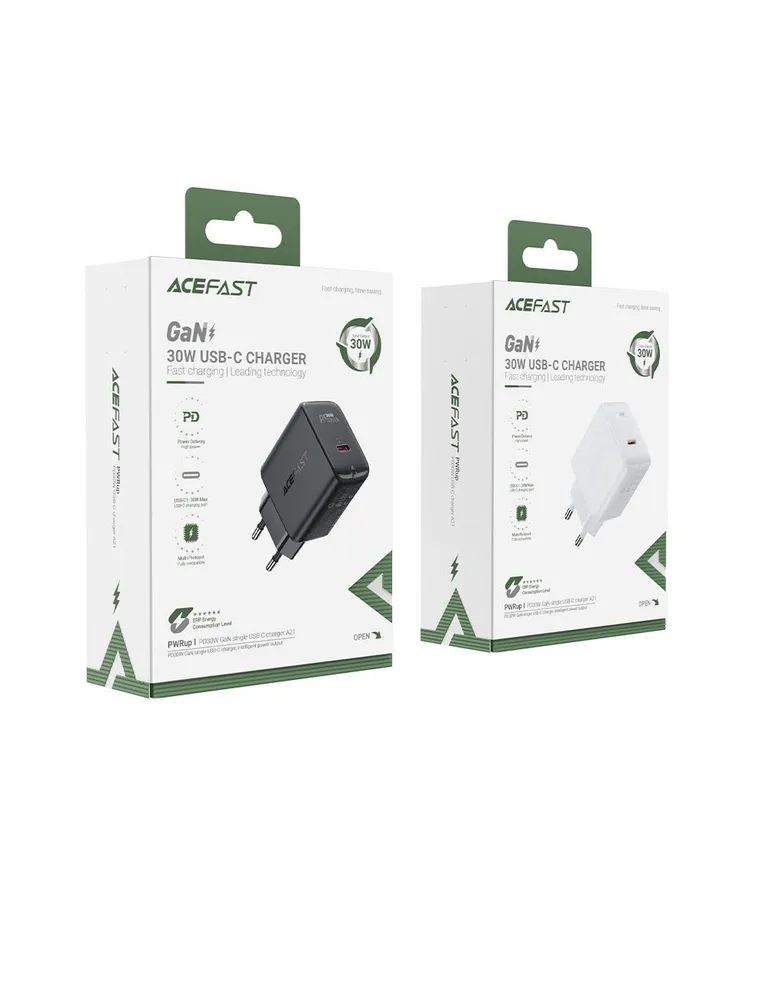 Зарядное устройство ACEFAST A21 30W GaN single USB-C (белый)