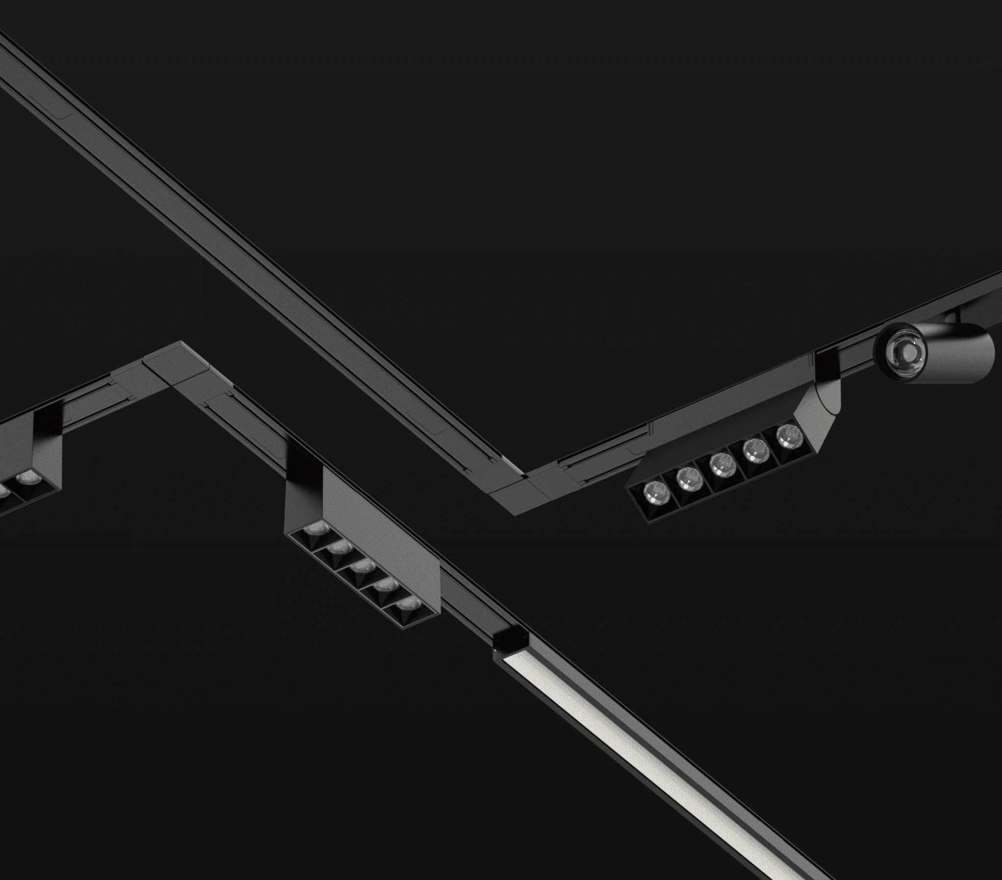 Магнитный шинотрек Yeelight Pro P20 Magnetic System Slim Track 50cm (ультратонкий, накладной, 50 см, черный)