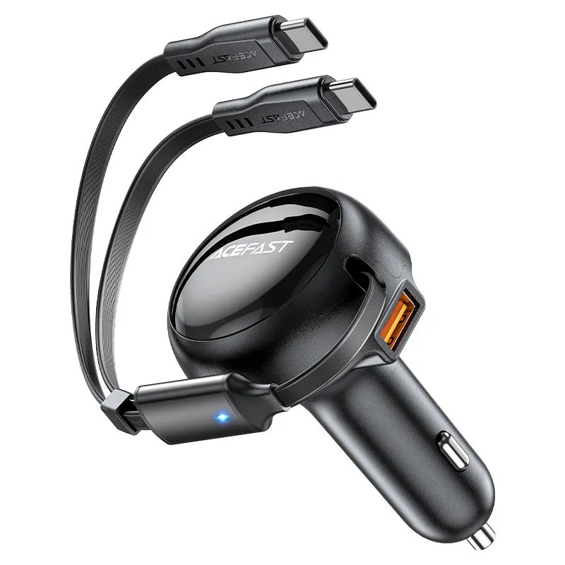 Автомобильное зарядное устройство ACEFAST B13 53W USB-A/2xUSB-C (2-в-1, черный)