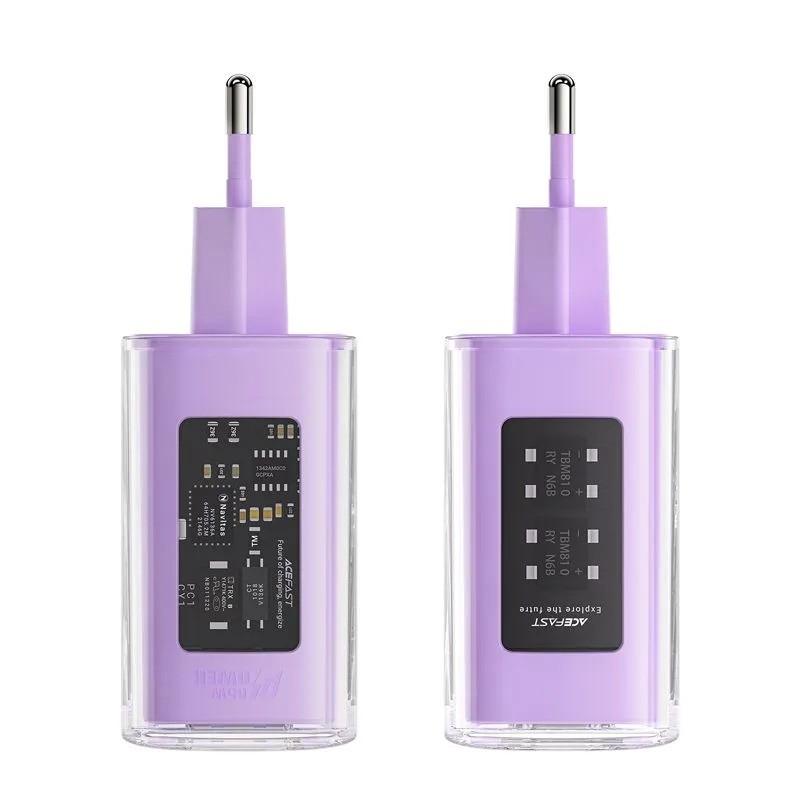 Сетевое зарядное устройство ACEFAST A45 PD65W (2xUSB-C+USB-A, фиолетовый)