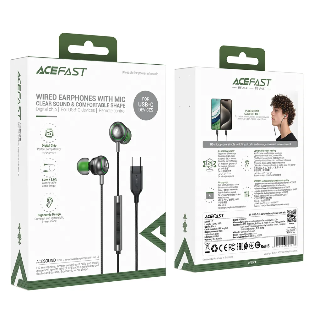 Проводные наушники ACEFAST L5 (черный)