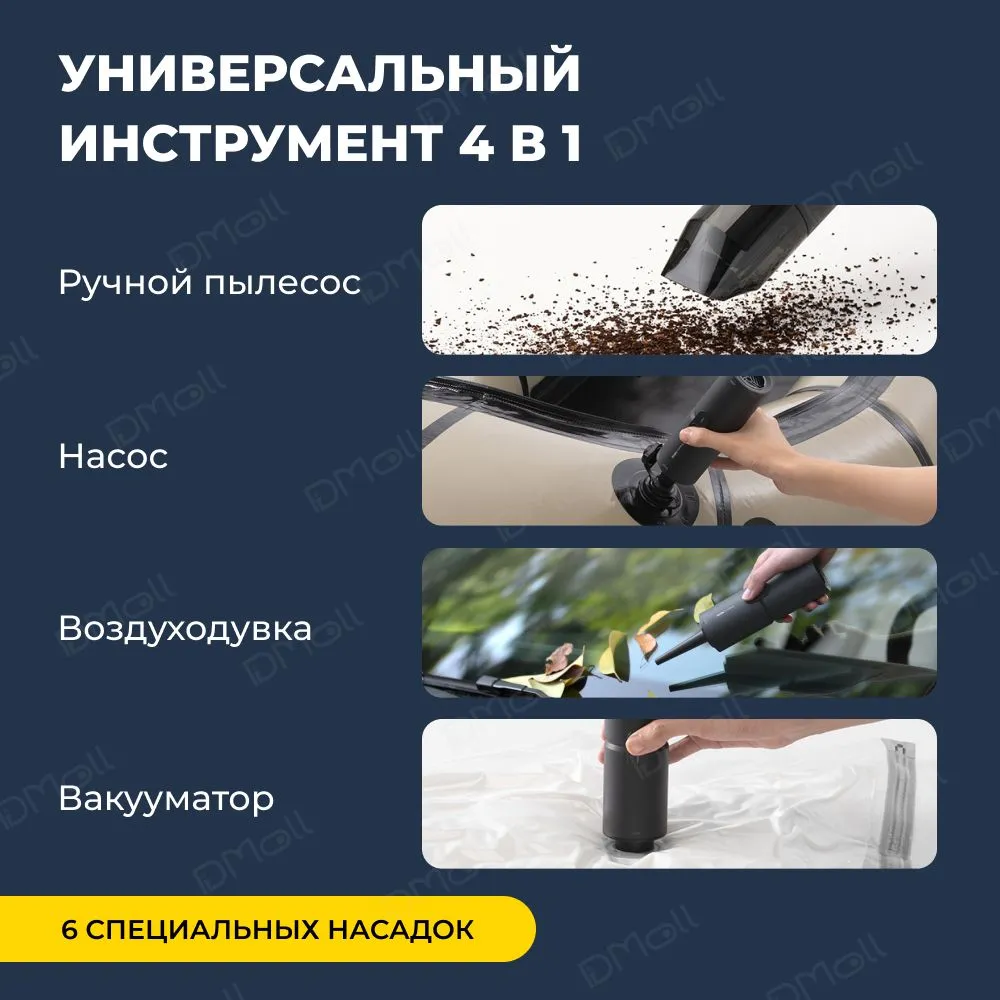 Капсула со сжатым воздухом HOTO Compressed Air Capsule (4-в-1, черный)