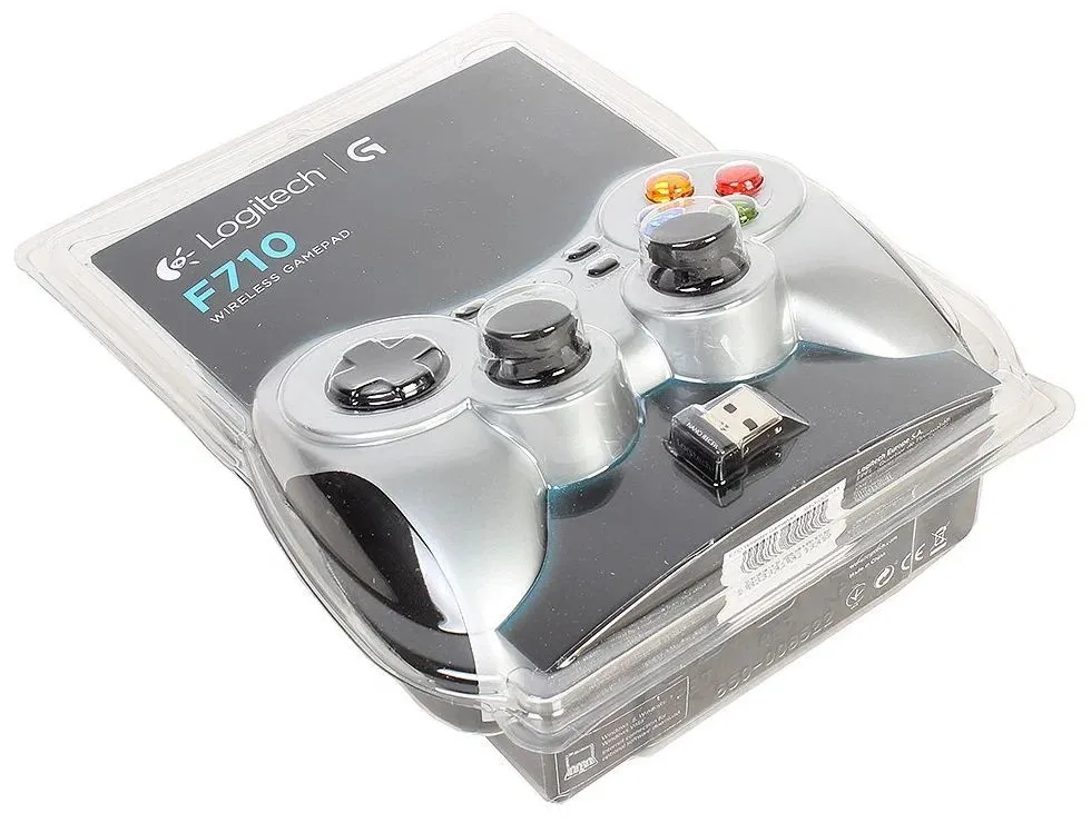 Беспроводной геймпад Logitech F710 (серебристый)