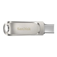 Флеш-накопитель SanDisk Ultra Dual Drive Luxe (32 ГБ, серебристый)