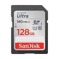 Карта памяти SanDisk Ultra microSDXC UHS-I (128 ГБ, черный)