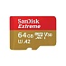 Карта памяти SanDisk Extreme microSDXC (64 ГБ, красный/золотой)