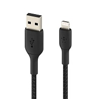 Кабель Belkin BoostCharge USB-A Braided Cable with Lightning Connector (1М, черный)