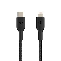 Кабель Belkin BoostCharge USB-C Braided Cable with Lightning Connector (2М, черный)