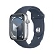 Умные часы Apple Watch Series 9 GPS Silver Aluminium Case with Storm Blue Sport Band M/L (45mm, синий)