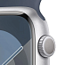 Умные часы Apple Watch Series 9 GPS Silver Aluminium Case with Storm Blue Sport Band M/L (45mm, синий)