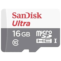 Карта-памяти SanDisk Ultra microSDHC (16 ГБ, серый)