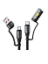 Зарядный кабель ACEFAST J6 Multi-Function Charging Data Cable USB-A+USB-C+Cigarette Lighter (черный)