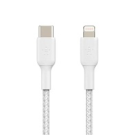 Кабель Belkin BoostCharge USB-C Braided Cable with Lightning Connector (2М, белый)